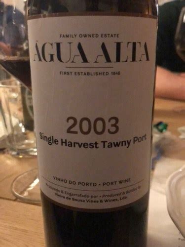 N V Vieira De Sousa Agua Alta Single Harvest Tawny Port Vivino