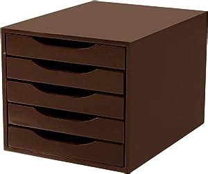 Caixa De Arquivo 5 Gavetas Mdf Tabaco Souza Cia Ref 3308