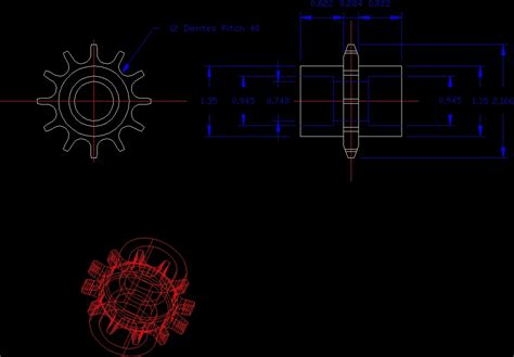 Gear Wheel DWG Block For AutoCAD Designs CAD