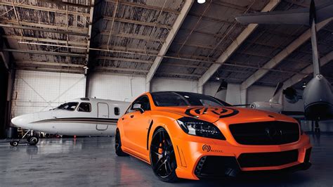 Wallpaper Aircraft Mercedes Benz Orange Sports Car Coupe