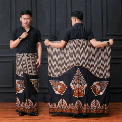 Jual Sarung Batik Dewasa Motif Wayang Gunungan Katun Prima Sarung