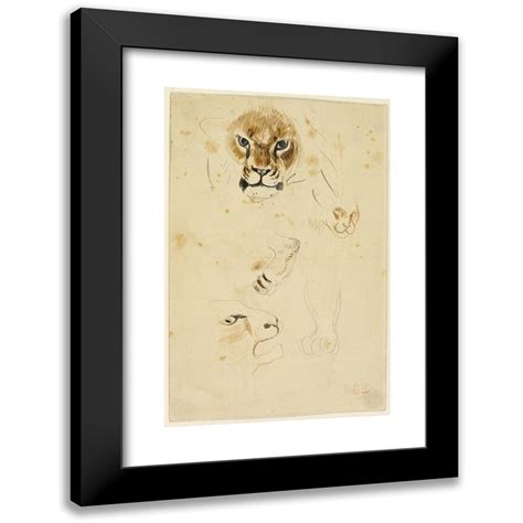 Eug Ne Delacroix X Black Modern Framed Museum Art Print Titled