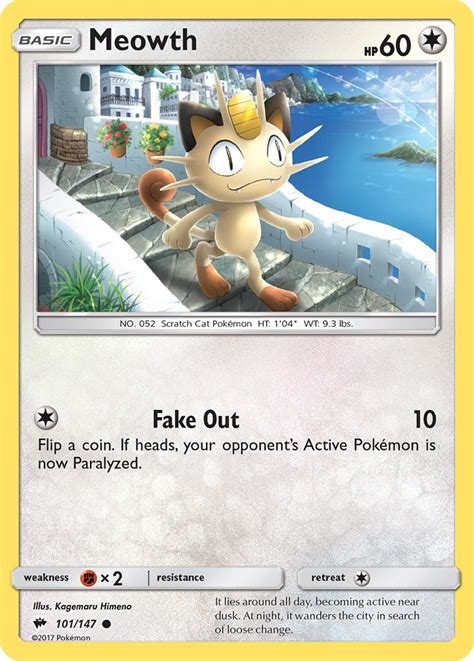 Meowth 101 147 Wert Bild Künstler Seltenheit Pokemonkarte de