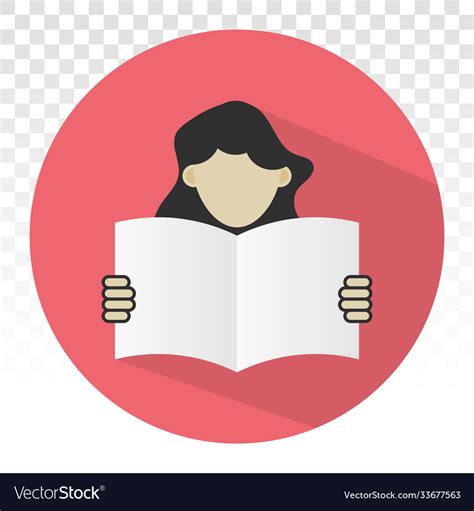 Students reading book or learn flat icon Vector Image