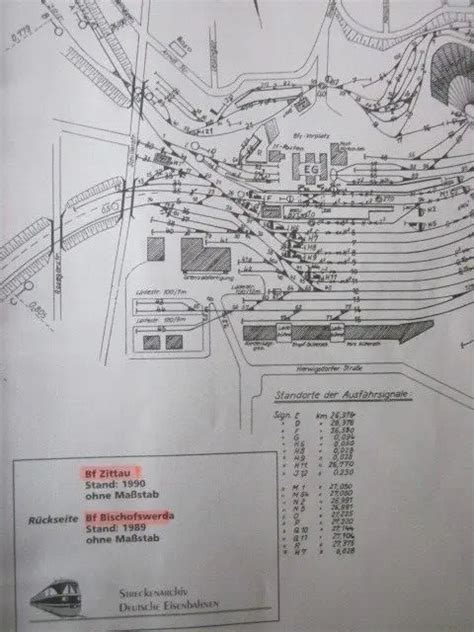 Bahnhof Gleisplan Im Gro Format Zittau Eur Picclick De