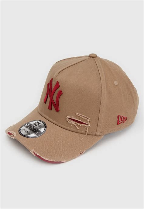 Boné Aberto New Era New York Yankees Mlb Aba Curva Bege Compre Agora