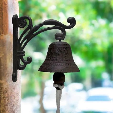 Metal Dinner Bell Wall Hanging Moderno Campainha De Ferro Fundido