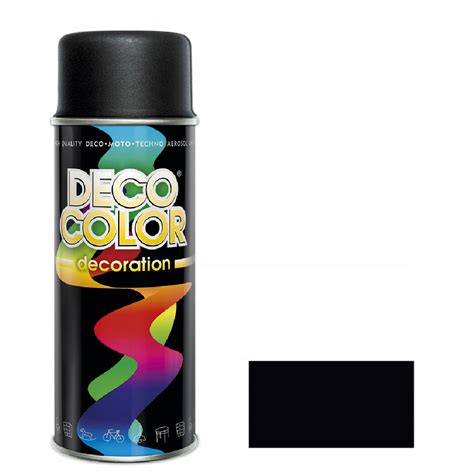 Lakier DECO COLOR 400ml Czarny MATOWY RAL 9005 109015 Cena Opinie