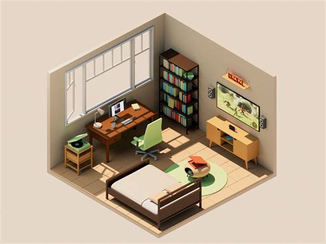 3D Room — Learning by wannabelike on Dribbble