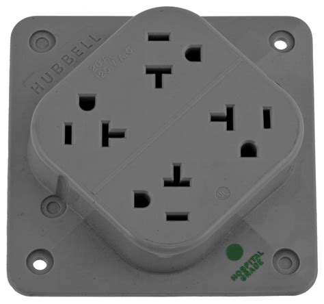 Hubbell HBL420HGY4 PLEX HG Receptacle 20A 125V 5 20R GY Cooper