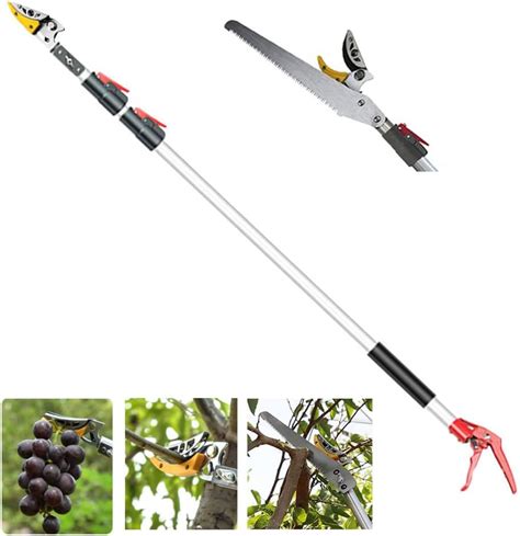 Fitows 4 6 10 Ft Telescoping Pole Pruning Saw Lopper Extendable Tree Pruning Stik Pruner Tree