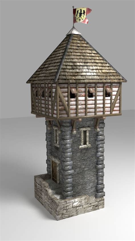 Medieval Tower Free 3d Model Dae Free3d