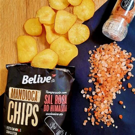 Chips De Mandioca Sabor Sal Rosa Do Himalaia G Belive Mundo Sadio