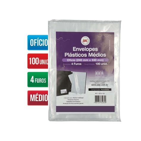 Saco Pl Stico Of Cio Envelope M Dio Furos