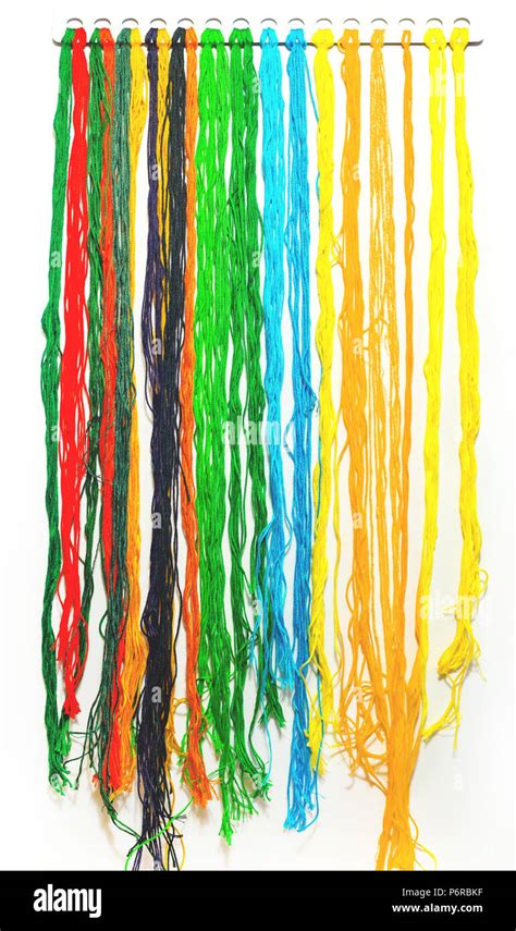 colorful woolen threads Stock Photo - Alamy