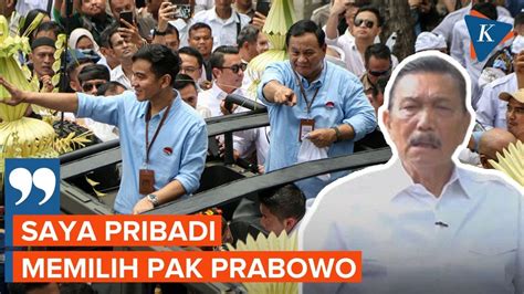 Luhut Binsar Resmi Mendukung Prabowo Gibran Youtube