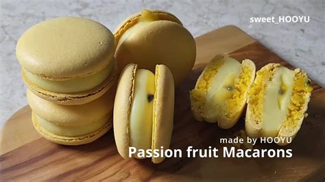 Eng Passionfruit Macarons Passionfruit Curd White Ganache Macarons