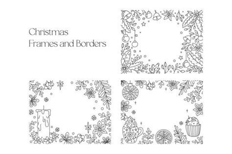 Christmas Border Black And White Vector Art, Icons, and Graphics for Free Download