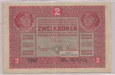 Austria Banknote Kronen Circulated Vf Pick