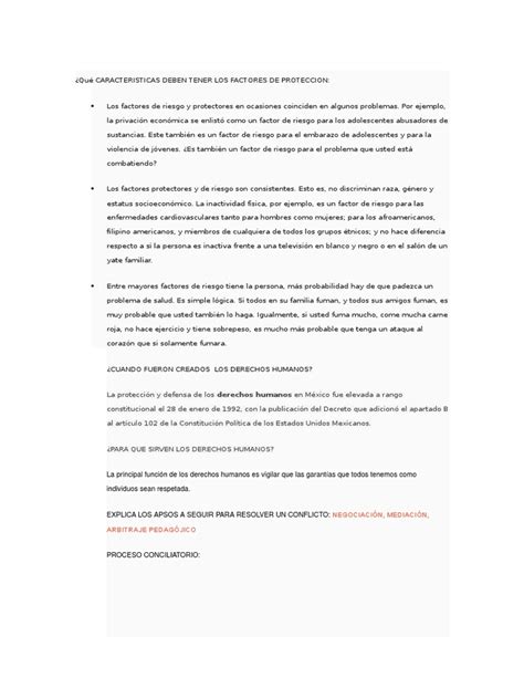 Pdf Qu Caracteristicas Deben Tener Los Factores De Proteccion