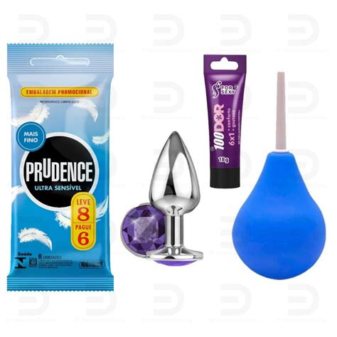 Kit Ducha Higiênica 220ml Gel Lubrificante Anal 100dor Preservativo