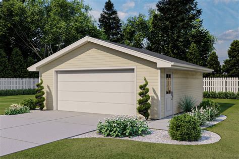 Traditional Car Detached Garage With Single Garage Door Dj