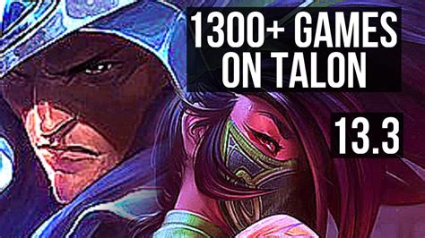 TALON Vs AKALI MID 7 0 2 2 2M Mastery 1300 Games Godlike KR