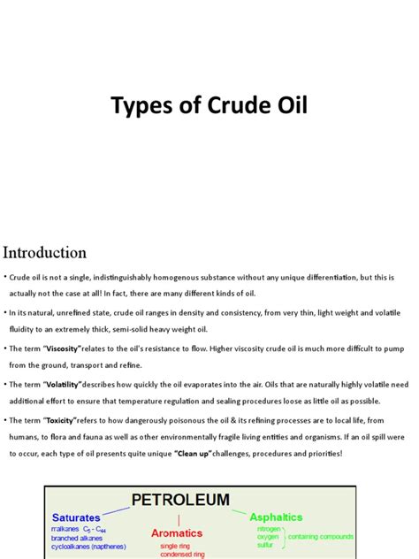 Types of Crude Oil | Download Free PDF | Petroleum | Fossil Fuels