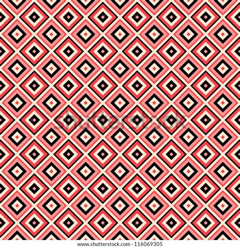 Vector Seamless Geometric Pattern Red Black Stock Vector (Royalty Free ...