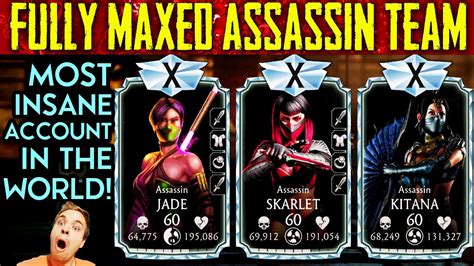 MK Mobile Fully Maxed Assassin Skarlet Gameplay Review On The MOST