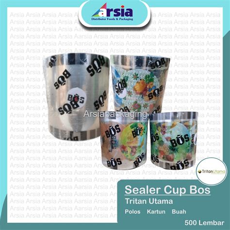 Jual Sealer Cup Jus Seal Murah Bos Plastik Lid Cup Polos Kartun