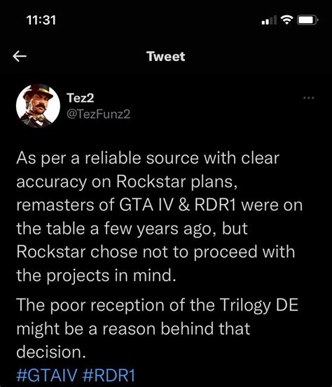 They were plans for GTA 4 remaster but didn’t happen likely cuz of GTA Trilogy DE : r/GTA