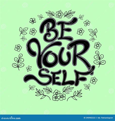 Motivational Quote Of Be Yourself Stock Illustration Illustration Of