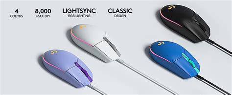 Amazon.com: Logitech G203 Wired Gaming Mouse, 8,000 DPI, Rainbow ...