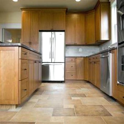 Kitchen Tile Floors With Oak Cabinets Flooring Tips