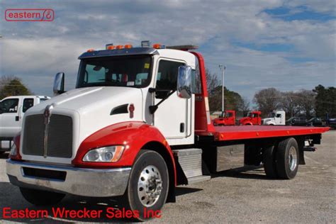 2016 Kenworth T370 With 24ft 85 Ton Jerr Dan Low Profile Steel Carrier