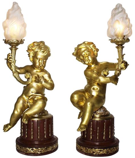 A Fine Pair Of French 19th 20th Century Louis XV Style Figural Gilt