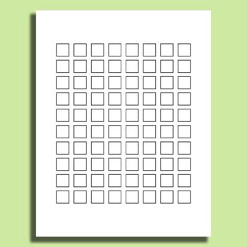 80 Squares Blank Template Printable By Structureofdreams TPT