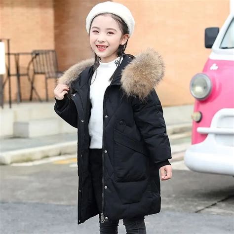 Lzh Manteau D Hiver En Duvet Pour Fille Veste Épaisse En Coton À Capuche Avec Col En Fourrure