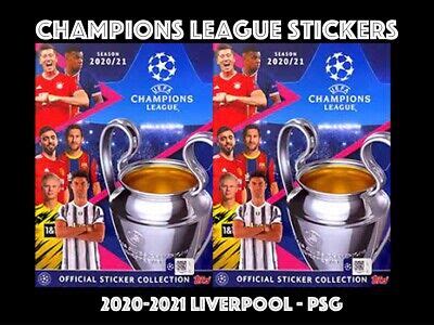 Topps Champions League Stickers Liv Psg Ebay