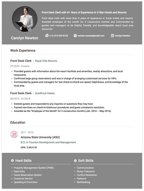 Best Hospitality Resume Examples Ultimate Writing Guide Cakeresume