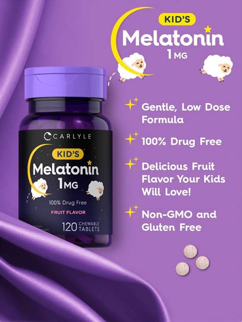 Qual A Melhor Melatonina Infantil - Melatonina Infantil, 1 mg, Sabor Frutas, 120 Tabletes, Carlyle - MAGAM