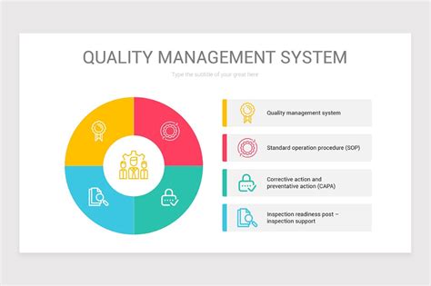 Quality Management System PowerPoint Diagram Slide Design Color Themes