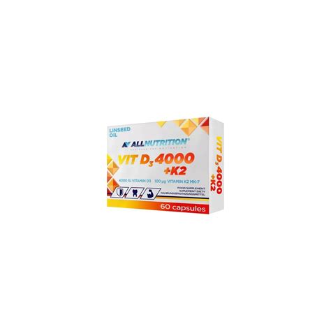 Vit D3 4000 K2 60 kapsułek AllNutrition