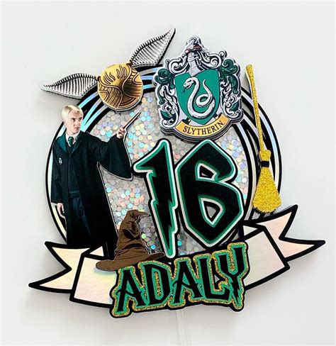 Harry Potter Draco Malfoy Slytherin Shaker Cake Topper Harry Potter