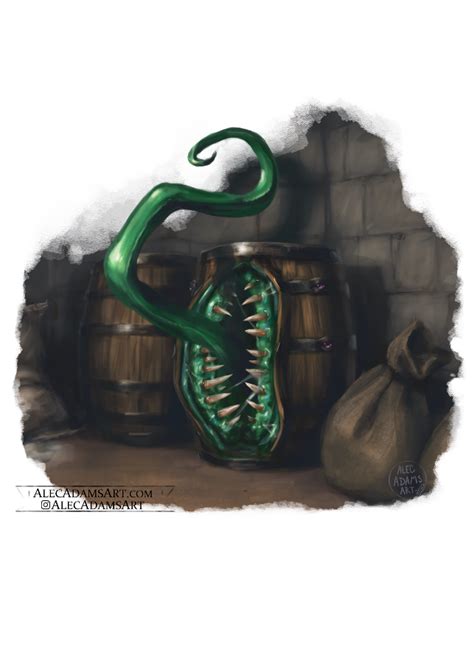 Mimic Barrel Rpg Stock Art Alec Adams Art Drivethrurpg