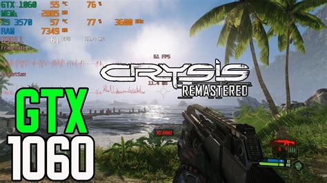 Crysis Remastered GTX 1060 3gb I5 3570 12GB 1080p Low High