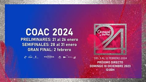 DIRECTO Sorteo COAC 2024 Carnaval de Málaga YouTube