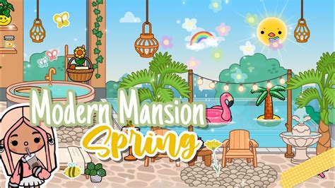 🌻modern Mansion Spring House 🌿new Items🔅toca Boca House Tour Toca