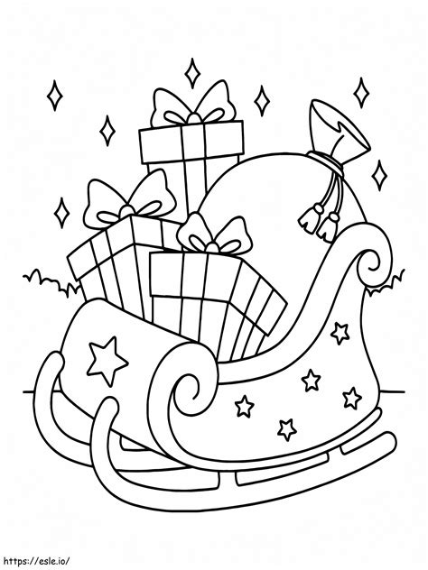 Sleigh With Gifts coloring page